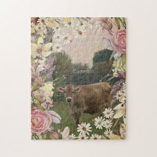 Landbloemen Jersey Koe Legpuzzel