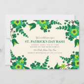 Landbloemen St. Patrick's Day Invite Kaart (Voorkant)