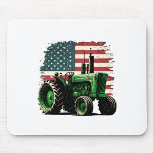 Landbouw Boerderij Tractor Usa Vlag Tractor Amerik Muismat
