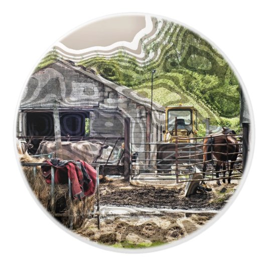 LANDBOUW KERAMISCHE KNOP (Voorkant)