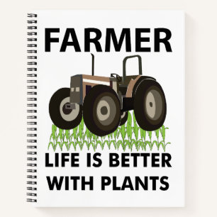 Landbouw Tractor Field Farmer Notitieboek