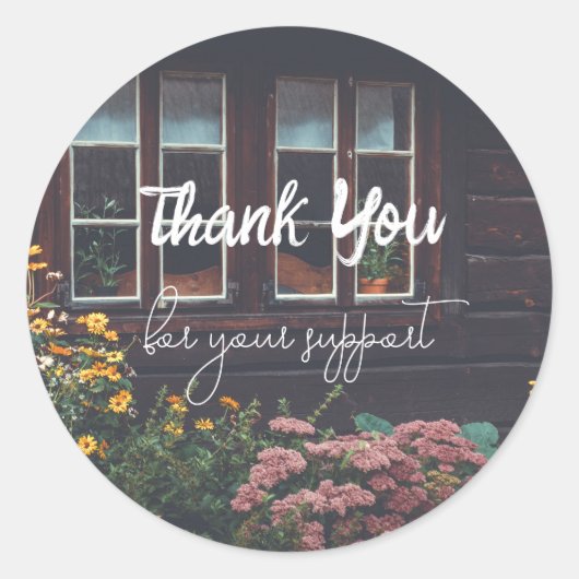 Landbouwareaal met tuintuin ronde sticker (Voorkant)