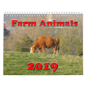 Landbouwdieren 2019-kalender kalender