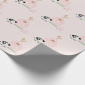 Landbouwdieren en roze omlooppapier van het Barn P Cadeaupapier (Hoek)