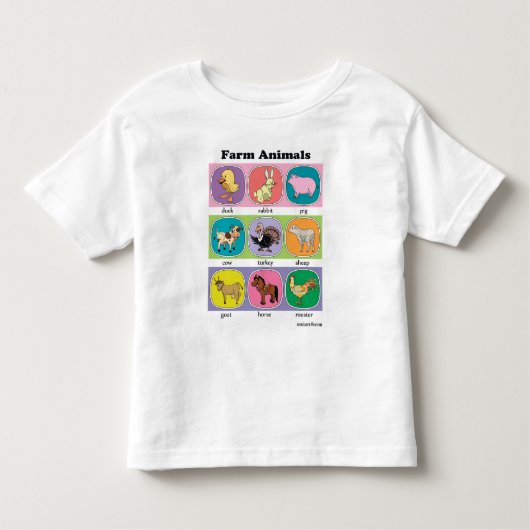 Landbouwdieren Kinder Shirts (Voorkant)
