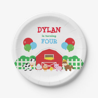 Landbouwdieren Papieren Bordje