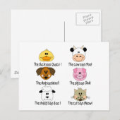 Landbouwdiergeluiden Briefkaart (Voorkant / Achterkant)