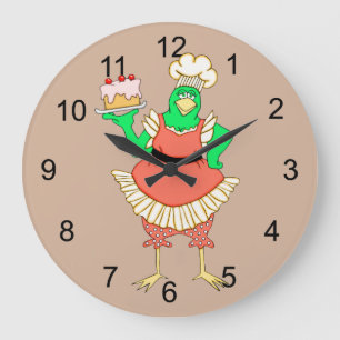 Landbouwelkuikens met ronde wand grote klok