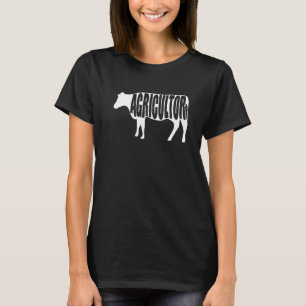 Landbouwer Grafisch Koe Boerderij Landbouw Tractor T-shirt