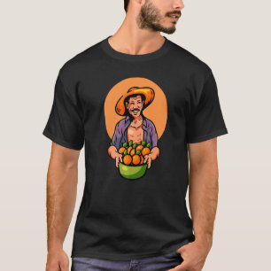 Landbouwer Grafisch Koe Boerderij Landbouw Tractor T-shirt