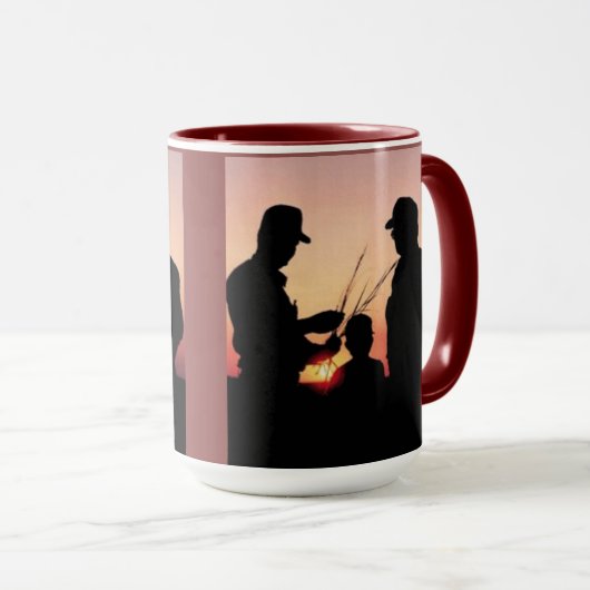 Landbouwers en zonnebanken mok (Voorkant rechts)