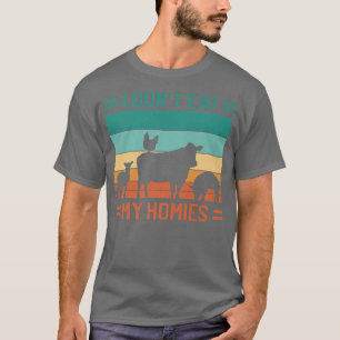 Landbouwers Landbouwers Retro Vegetarian Veggie V T-shirt