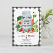 Landbouwers Market Baby shower plaatselijk gekweek Kaart (Staand voorkant)