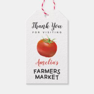 Landbouwers Market Birthday Party - Hartelijk dank Cadeaulabel