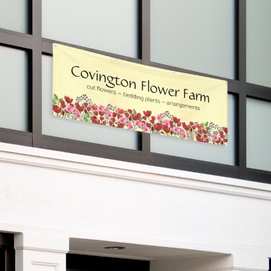 Landbouwers Market Custom Flower Boerderij Banner (Buitenkant Gebouw)