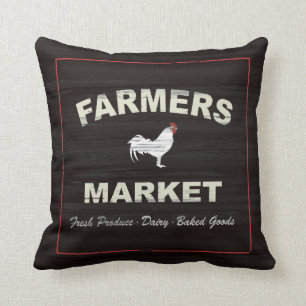 Landbouwers Market Rustic Pillow decor Kussen