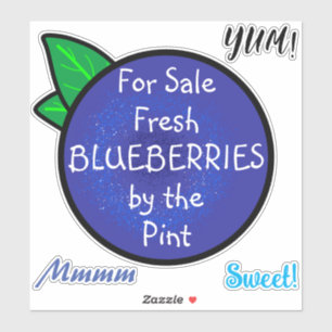 Landbouwers Markt tekst Blauwbes / Sticker