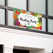 Landbouwers Markt Veggie Garden Spring Planparty Spandoek (Buitenkant Gebouw)