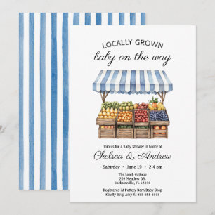 Landbouwers MarktBaby shower plaatselijk geteelde Kaart