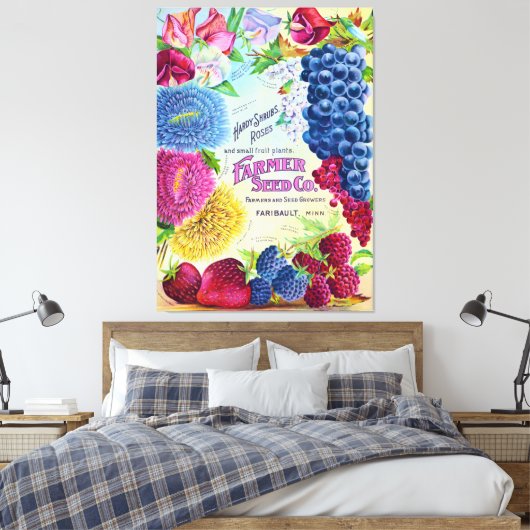 Landbouwers Seed Company  reclame Canvas Afdruk (Insitu (Slaapkamer))