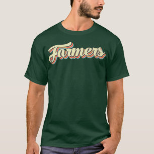 Landbouwers T Retro Art Baseball Font  T-shirt