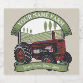 Landbouwers van gepersonaliseerde Boerderijen tra Bier Etiket (Enkel label)