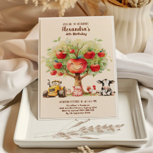 Landbouwhuisdieren Barnyard Birthday Kaart