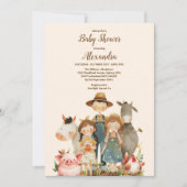 Landbouwhuisdieren Genderneutraal Baby shower Kaart (Voorkant)