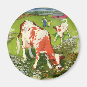  landbouwhuisdieren, Koeien die grazen met boer Magneet