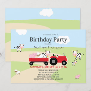 Landbouwhuisdieren Rode trekkers Kaart