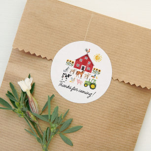 Landbouwhuisdieren Ronde Sticker