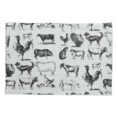 landbouwhuisdieren Rustische kuilen Kussensloop (Achterkant-Links)