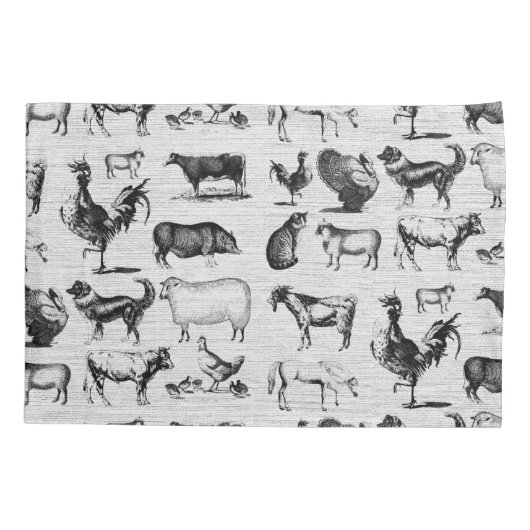 landbouwhuisdieren Rustische kuilen Kussensloop (Achterkant-Links)