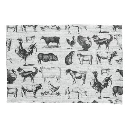 landbouwhuisdieren Rustische kuilen Kussensloop (Voorkant-Links)