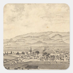 Landbouwmaatschappij Sonoma en Marin District Vierkante Sticker