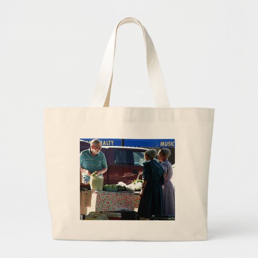 Landbouwmarkt Grote Tote Bag (Voorkant)