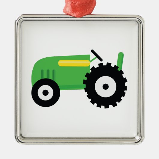 Landbouwtractor Metalen Ornament (Voorkant)