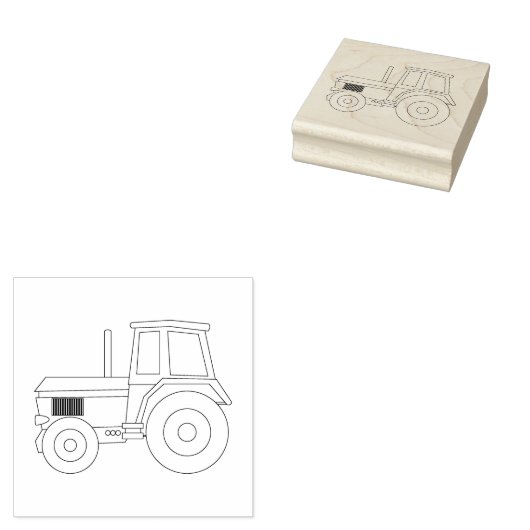 landbouwwerftractor rubberstempel (Gestempeld)