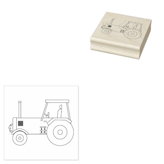 landbouwwerftractor 	rubberstempel (Gestempeld)