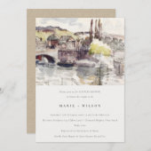 Landbrug langs Waterverf koppels — douche Kaart (Voorkant / Achterkant)