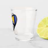 Landcode Bosnië en Herzegovina Vlag Hart BIH Shot Glas (Rechts)