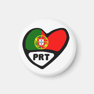 Landcode Portugal Vlaggenkop, PRT Magneet