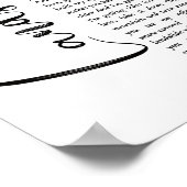 Landdia White Script Song Lyric Wall Art Print (Hoek)