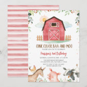 Landdieren Barnyard Boy Birthday Kaart (Voorkant / Achterkant)