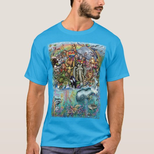 Landdieren en Zee T-shirt (Voorkant)