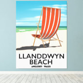 landdwyn Beach Anglesey Wales reisposter Canvas Afdruk (Insitu (Houten vloer))
