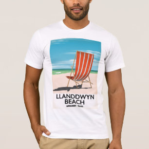 Landdwyn Beach Anglesey Wales reisposter T-shirt
