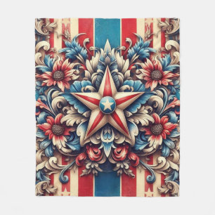 landelijk/antiek Amerika/patriottisch Fleece Deken