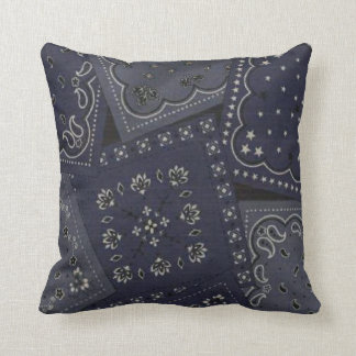 Landelijk blauwe bandana patroon MoJo sierkussen