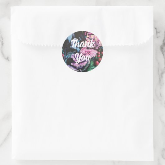 Landelijk Bloemstuk Bedankt Sticker (Tas)
